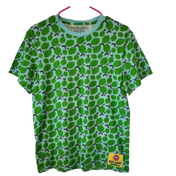 Bacardi Rum Lime Short Sleeve Tee Size Medium Unisex Green - Picture 1 of 3